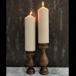 شمعدان سلطنتی چوبی مانی | 15 سانت | مناسب شمع پهن و بلند
