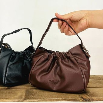 کیف زنانه  دوشی  قهوه‌ای چرم