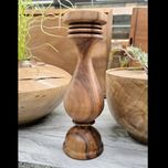 شمعدان سلطنتی چوبی آراد | 20 سانت | مناسب شمع پهن و بلند