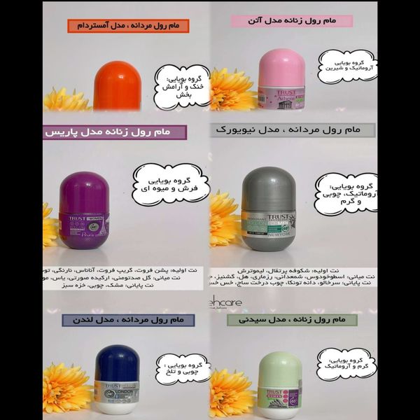 لوسیون خوشبوکننده (مام رول) مردانه تراست مدل نیویورک 60 میلی لیتر