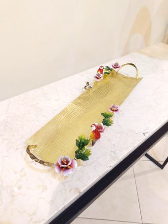 رولت خوری مستطیل دسته دار بزرگ