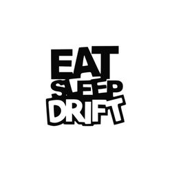 استیکر ماشین مدل خوردن و خوابیدن و دریفت(eat sleep drift)