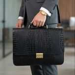 کیف اداری چرم طبیعی الماچرم مدل سناتور
