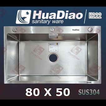 سینک تک لگن استیل 80cm هوادیاو (ضد خش و زنبوری)