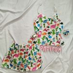 تاپ و شورتک ساتن طرح ببری