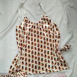 تاپ و شورتک و اسکرانچی ساتن فری سایز تا 42 طرح خرسی
