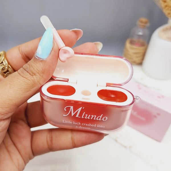 رژلب دوقلو ایرپادی برند M'lundo🍉