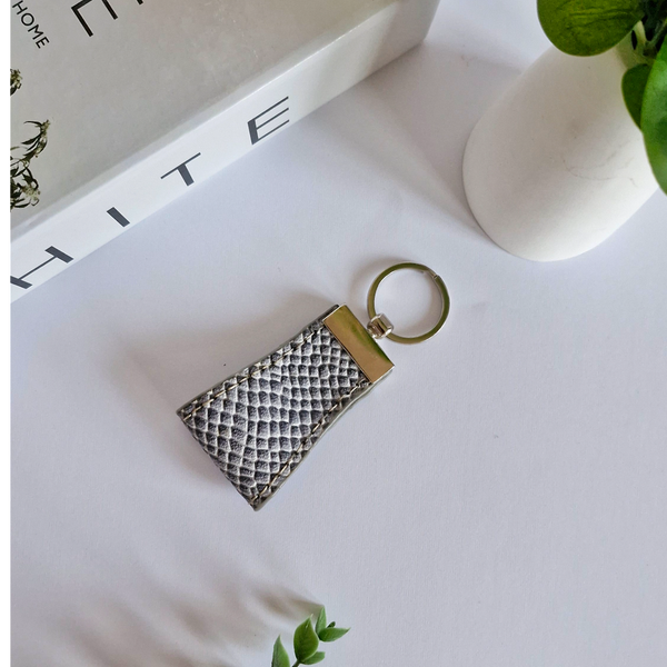 جاسویچی چرم طبیعی بزی پوست ماری رنگ طوسی