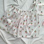 تاپ و شورتک و اسکرانچی مو ساتن طرح خرگوش و گیلاس