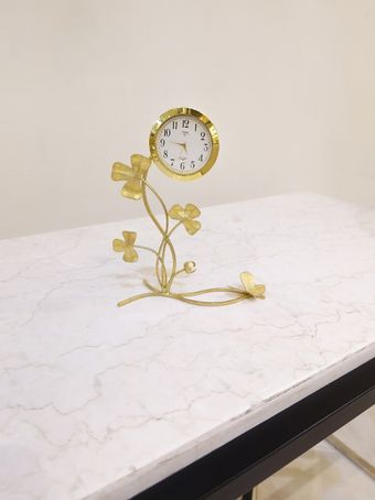 ساعت رومیزی برنجی دل آذین