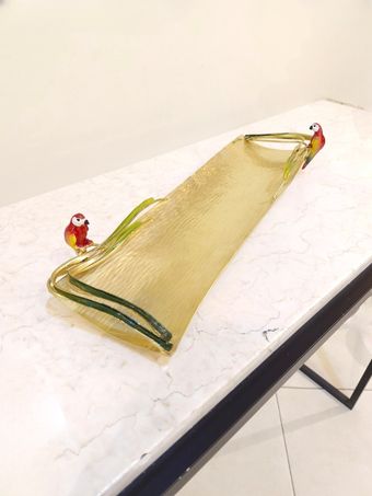 رولت خوری نخل طوطی برنجی | مدل 2