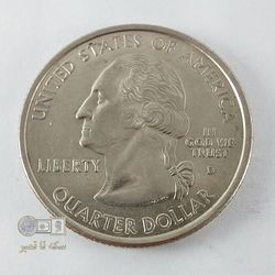 سکه25 سنت ایالتی -تاریخ 2002- ایالت تنسی-کیفیت AU58 - کشور آمریکا
