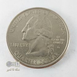 سکه25 سنت ایالتی -تاریخ 2001- ایالت ورمونت-کیفیت AU58 - کشور آمریکا