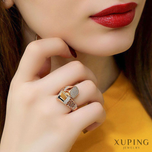انگشتر زنانه ژوپینگ مدل نگین‌دار طلایی