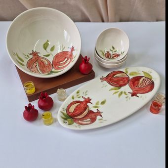 سرویس پذیرایی سرامیکی یلدایی با طرح انار