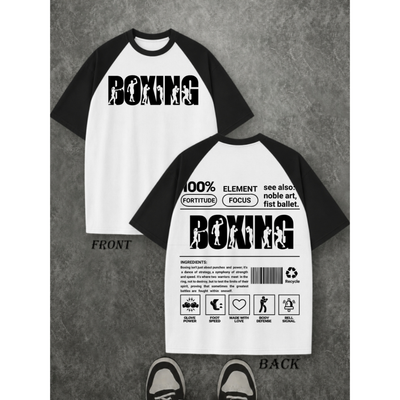 تیشرت آستین رگلان طرح بوکس/بوکسینگ