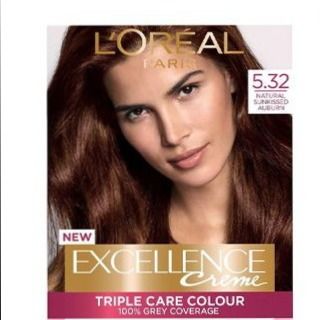 کیت رنگ مو لورآل (Loreal) شماره 5.32 رنگ قهوه ای روشن ا رنگ مو لورآل