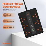 چند راهی برق و هاب شارژر هوشمندporodo مدلmulti-port super Hub