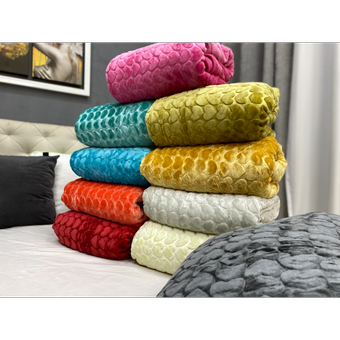 پتو ابریشم کلودی دونفره ترولاو قلبی