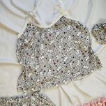 تاپ و شورتک کبریتی سه تیکه طرح خرگوش طوسی فری سایز تا 44