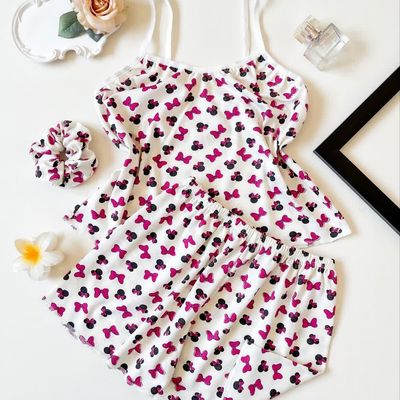 تاپ و شورتک کبریتی طرح قلبی فری سایز تا 44