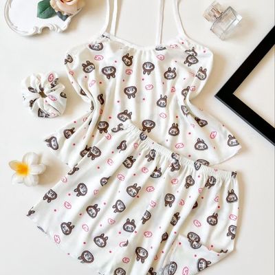 تاپ و شورتک کبریتی طرح لبوبو فری سایز تا 44