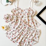 تاپ و شورتک کبریتی طرح خرس قهوه‌ای فری سایز تا 44