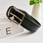 کمربند چرم طبیعی با سگک زبانه دار