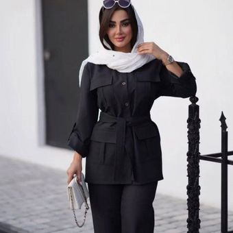 ست مانتو شلوار زنانه مدل سامیه اسپرت شیک ترند