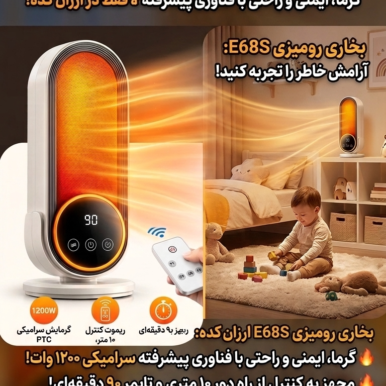 بخاری برقی مدلE68s