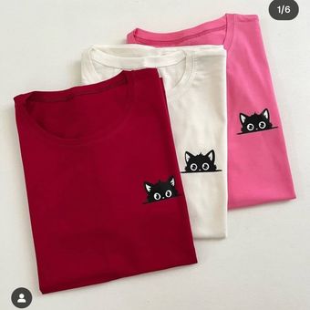 تیشرت زنانه طرح گربه