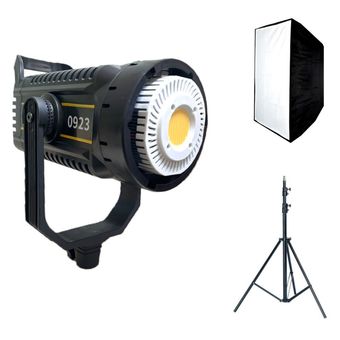ویدیو لایت 400 وات مدل KY-BK 0923 cob همراه با سه پایه و سافت باکس