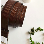 کمربند چرم طبیعی با سگک زبانه دار