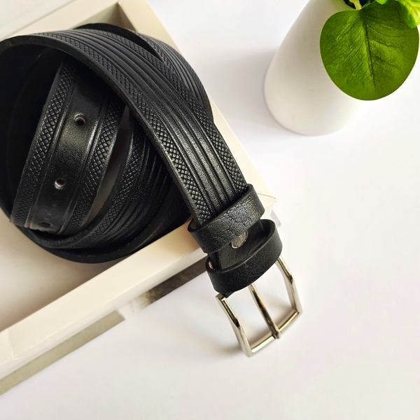 کمربند چرم طبیعی با سگک زبانه دار