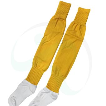 جوراب ورزشی مردانه ساق بلند زرد طرح اصلی