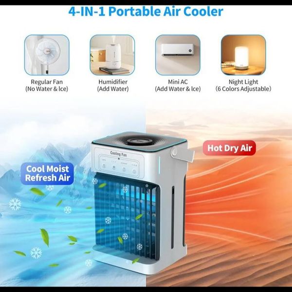 کولر آبی رومیزی مدل MX003 با تایمر و چراغ خواب
