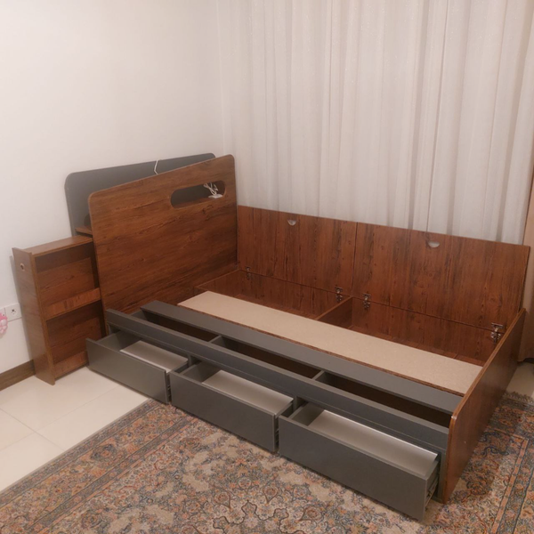 تخت خواب تک نفره مدل dh1373 سایز 90×200 سانتی متر