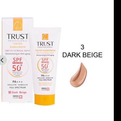 کرم ضد آفتاب رنگی و ضد پیری بژ تیره (پوست خشک تا نرمال) (2024)