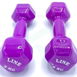 دمبل نیم کیلوگرمی روکش دار بسته دو عددی