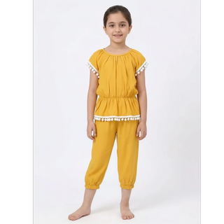 سارافون شلوارک دخترانه منگوله دار