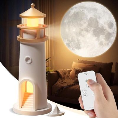 چراغ خواب فانوس دریایی سنسور دارباپروژکتور ماه