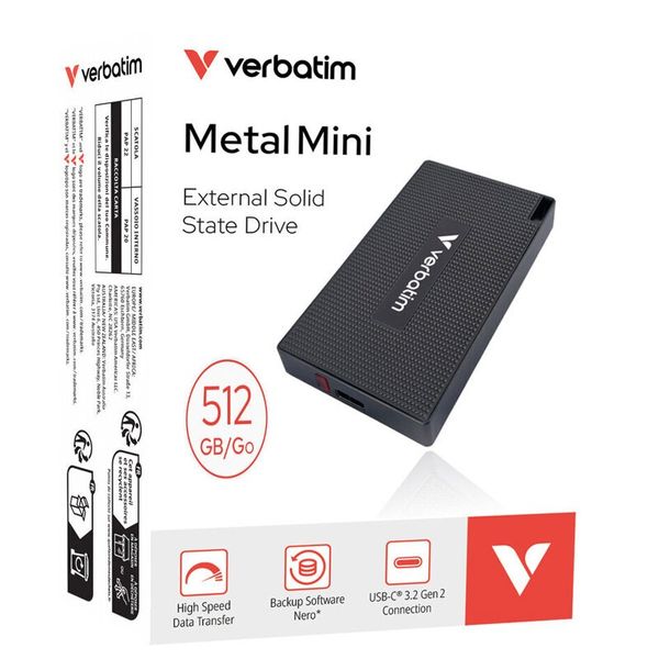 اس اس دی اکسترنال ورباتیم مدل Metal Mini ظرفیت 512 گیگابایت