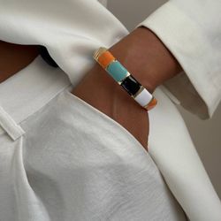 دستبند بنگل میناکاری B132