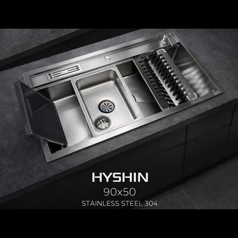 سینک دوپله هایشین sus304(آبچکان دار)