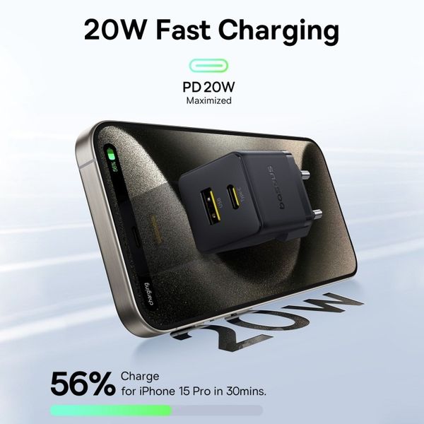 شارژر دیواری 20 وات باسئوس(Baseus) مدل PALM Fast Charger 20W