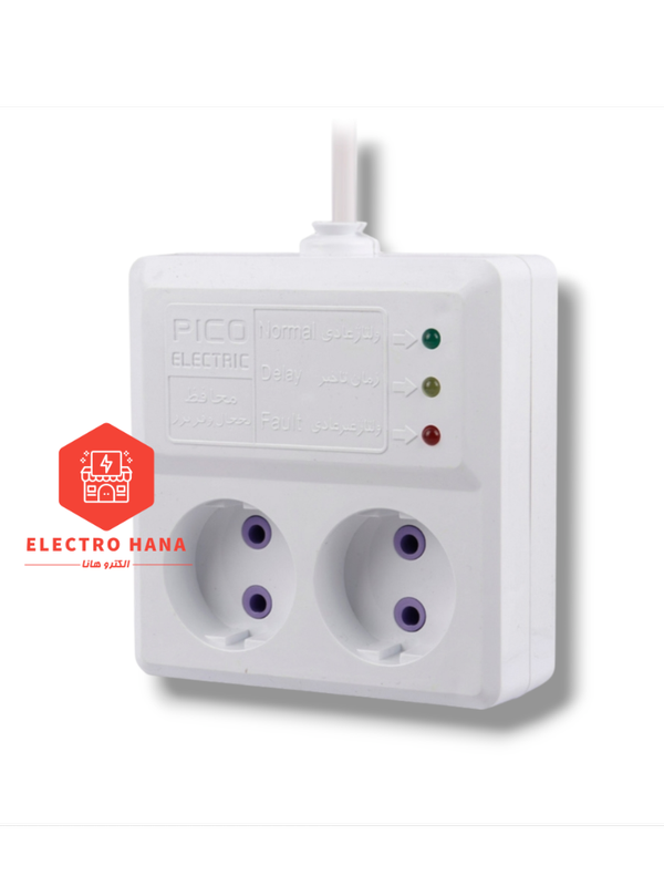 محافظ برق یخچال فریزر 2 خانه پیکو الکتریک با کابل 3 متری