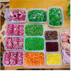 پک 30 عددی ظرف فریزری و مایکروویویی 1200 سی سی برند طب پلاستیک