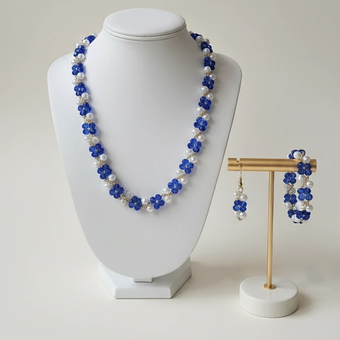 ست آبی سفید