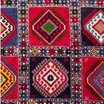 فرش دستباف سایز قالیچه (تمام پشم یلمه نقشه دور خلوت خشتی)