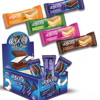 کیک سه لایه روکسی جعبه 24 *6   50 گرمی حام